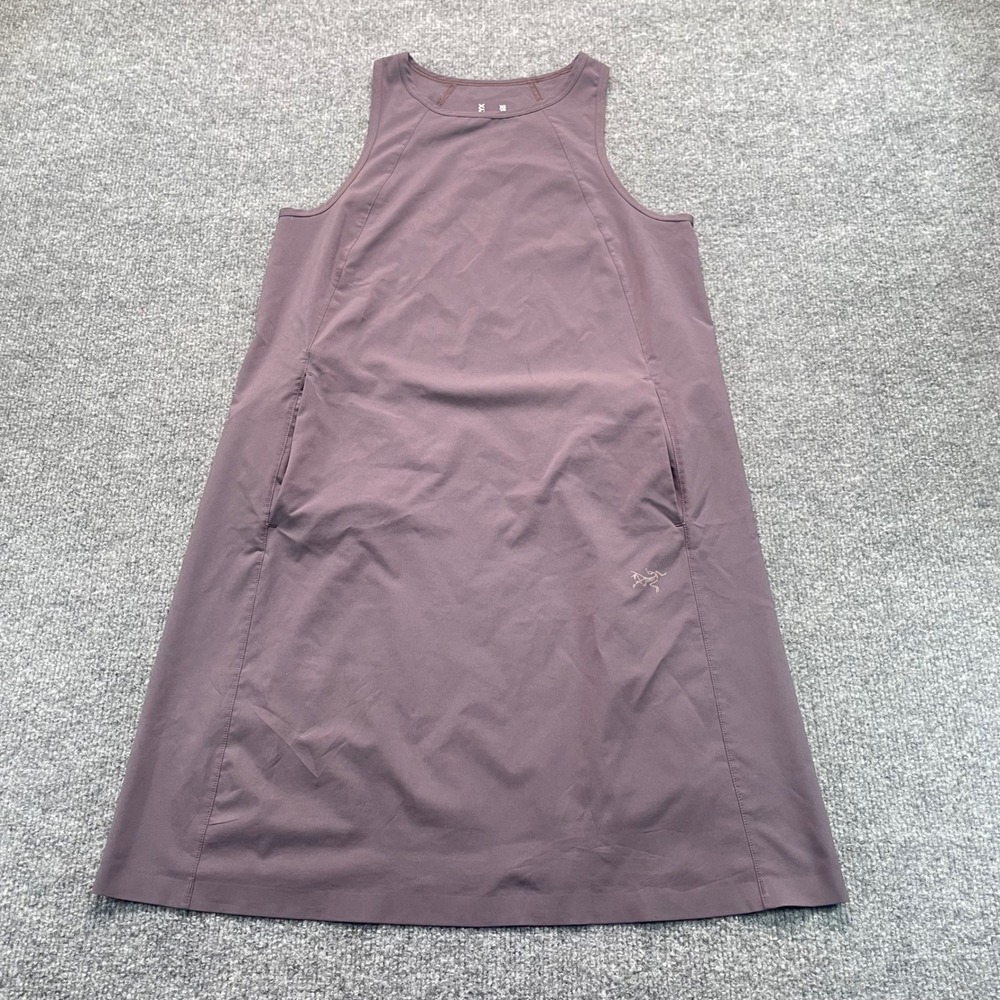 Arc'teryx Contenta Dress Women XS Purple Sleeveless Shift Pockets CA34438
